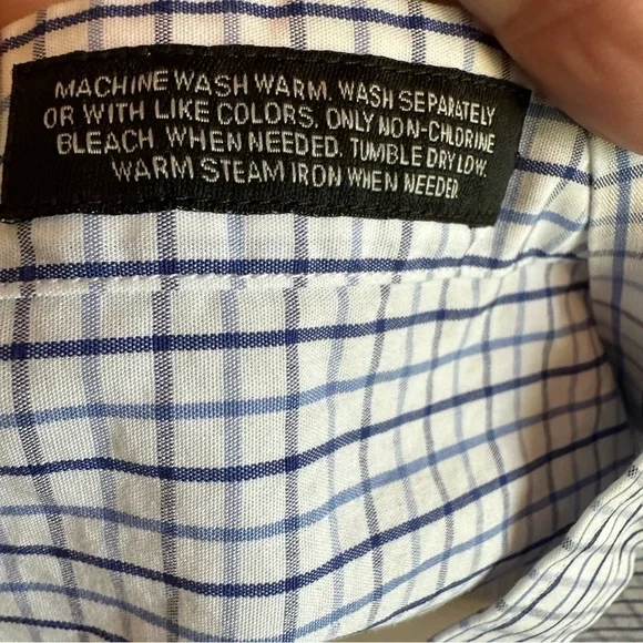 Kenneth Roberts Platinum Blue Pin Stripe Long Sleeve Botton Down Shirt - Picture 8 of 10